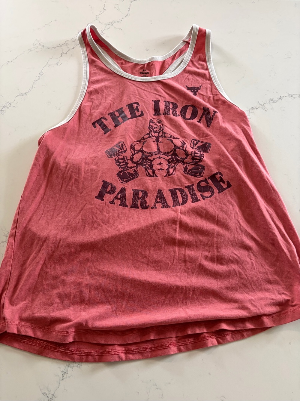 Under Armour Pink 'The Iron Paradise' Graphic Tank Top - Men’s Large